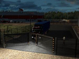 Мод Animated gates in companies версия 1.6.1 для Euro Truck Simulator 2 (v1.26.x)