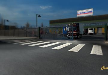 Мод Animated gates in companies версия 2.3 для Euro Truck Simulator 2 (v1.30.x)