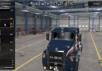 Мод MACK Anthem New Mirrors версия 1.0 для American Truck Simulator (v1.40.x)