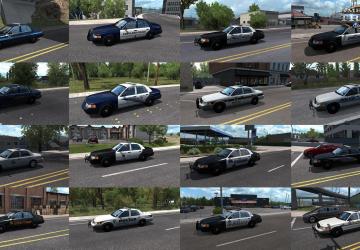 Мод Municipal Police Traffic Pack версия 1.0 для American Truck Simulator (v1.37.x, 1.38.x)