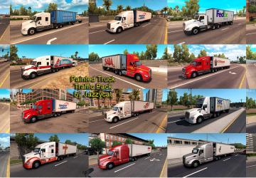 Мод Painted Truck Traffic Pack версия 1.4.1 для American Truck Simulator (v1.32.x, - 1.34.x)