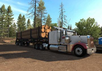 Мод SCS Log Trailer Ownable версия 1.0 для American Truck Simulator (v1.32.x, 1.33.x)
