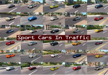 Мод Sport Cars Traffic Pack версия 4.0 для American Truck Simulator (v1.35.x)