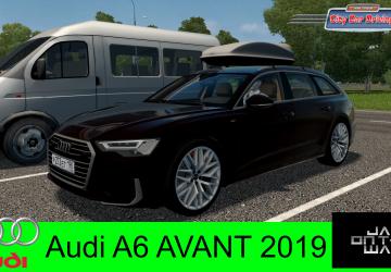 Мод Audi A6 AVANT 2019 версия 25.10.2020 для City Car Driving (v1.5.9.2)