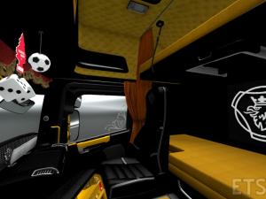 Мод Black & Yellow Interior for Scania RJL v21.02.17 для Euro Truck Simulator 2 (v1.26)