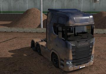 Мод Dirty Scania S High Roof Skin версия 1.0.1 для Euro Truck Simulator 2 (v1.30.х)