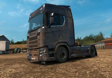 Мод Dirty Scania S High Roof Skin версия 1.0.2 для Euro Truck Simulator 2 (v1.28.x, 1.30.x)