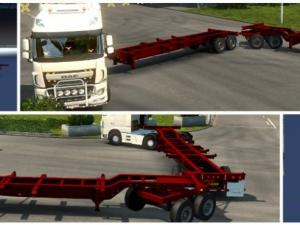 Мод Double Container Trailers версия 1.0 для Euro Truck Simulator 2 (v1.28.x, 1.30.x)