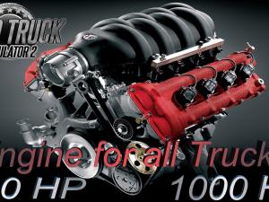 Мод Двигатели 850-1000 л.с. версия 15.12.16 для Euro Truck Simulator 2 (v1.26)