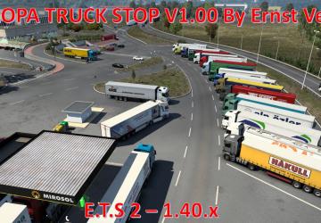 Europa Truck Stop версия 1.0 для Euro Truck Simulator 2 (v1.40.x)
