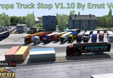 Карту Europa Truck Stop версия 1.10 для Euro Truck Simulator 2 (v1.36.x, 1.37.x)