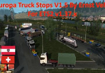 Карту Europa Truck Stop версия 1.50 для Euro Truck Simulator 2 (v1.37.x, 1.38.x)