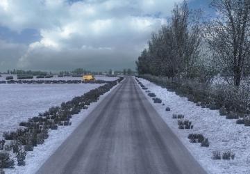 Мод Frosty Winter Weather Mod версия 6.8 для Euro Truck Simulator 2 (v1.32.x)