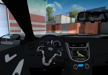 Мод Hyundai Accent Blue версия 1.1 для Euro Truck Simulator 2 (v1.33.x, 1.34.x)