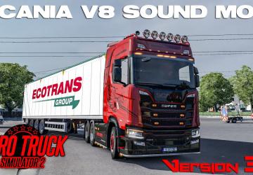 Мод Улучшения и доработка звуков V8 для Scania S&R 2016 v3.0 для Euro Truck Simulator 2 (v1.39.x, 1.40.x)