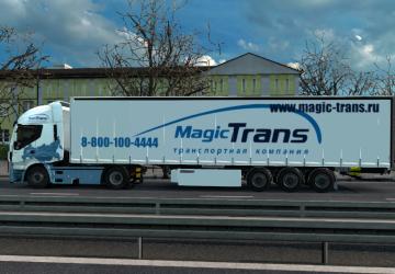 Мод Комбо скин пак «Magic-Trans» для Iveco Hi-Way v1.0 для Euro Truck Simulator 2 (v1.28.x, 1.30.x)