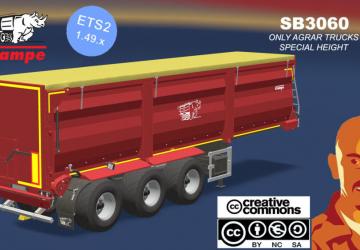 Мод Krampe SB 3060 Agrar Trailer версия 10.12.23 для Euro Truck Simulator 2 (v1.49.x)