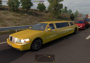 Мод Lincoln Limousine in Traffic версия 2.0 для Euro Truck Simulator 2 (v1.43.x)