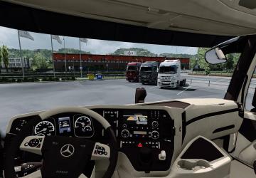 Мод Mercedes MP4 Beige Brown Interior версия 1.0 для Euro Truck Simulator 2 (v1.27.x, - 1.33.x)