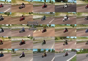 Мод Motorcycle Traffic Pack версия 3.4 для Euro Truck Simulator 2 (v1.35.x)