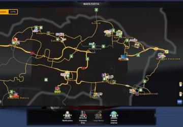 Карту New Slovakia Map версия 12.0 для Euro Truck Simulator 2 (v1.33.x)