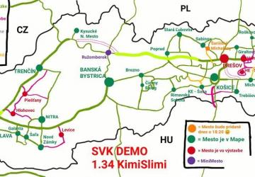 Карту New Slovakia Map версия 13C для Euro Truck Simulator 2 (v1.34.x)