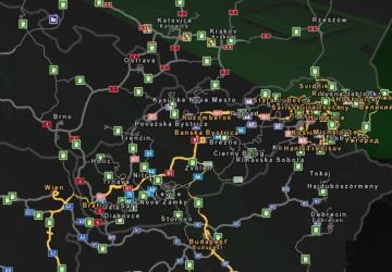 Карту New Slovakia Map версия 18.0 для Euro Truck Simulator 2 (v1.35.x)