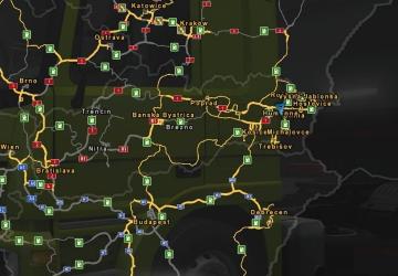 Карту New Slovakia Map версия 5.0 для Euro Truck Simulator 2 (v1.31.x)