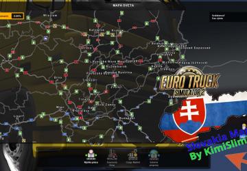 Карту New Slovakia Map версия 9.0b для Euro Truck Simulator 2 (v1.32.x)