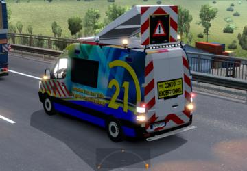 Мод Pilot and Escort Vehicles International Truck v1.0 для Euro Truck Simulator 2 (v1.37.x)