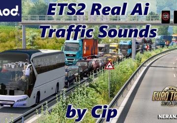 Мод Real AI Traffic Engine Sounds версия 1.44.c для Euro Truck Simulator 2 (v1.44.x, 1.45.x)