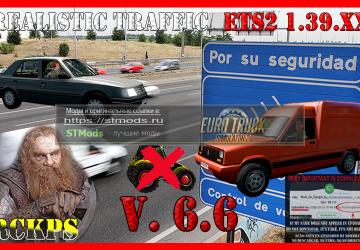Мод Realistic Traffic версия 6.6 для Euro Truck Simulator 2 (v1.39.x)