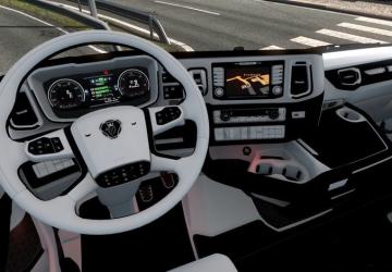 Мод Scania 2016 Black & White Interior версия 1.0 для Euro Truck Simulator 2 (v1.32.x, - 1.36.x)