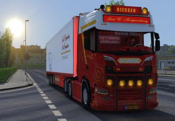 Мод Scania S Laurens Rolling + Trailer версия 1.0 для Euro Truck Simulator 2 (v1.39.x)