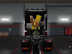 Мод Скин Bart Simpson для Renault Magnum версия 1.0 для Euro Truck Simulator 2 (v1.28.x)