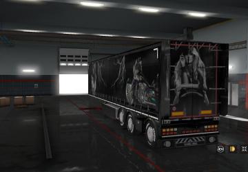 Мод Скин «Black Lady and Death» для прицепа и Scania R 2016 v1.0 для Euro Truck Simulator 2 (v1.32.x, 1.33.x)