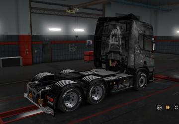 Мод Скин «Black Lady and Death» для прицепа и Scania R 2016 v1.0 для Euro Truck Simulator 2 (v1.32.x, 1.33.x)