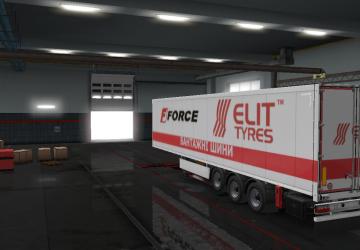 Мод Скин «Elit Tyres» для своего прицепа версия 1.0 для Euro Truck Simulator 2 (v1.32.x)