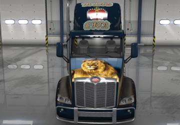 Мод Скин King Lion для Peterbilt 579 версия 1.0 для Euro Truck Simulator 2 (v1.22-1.30.x)