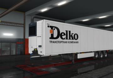 Мод Скин компании Delko для стандартного рефрижератора v1.0 для Euro Truck Simulator 2 (v1.34.x, 1.35.x)