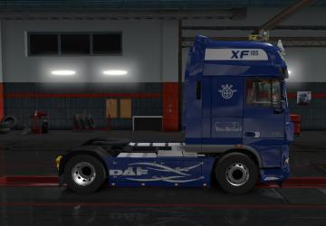 Мод Скин «Trans Service-1» для Daf xf 105 версия 1.0 для Euro Truck Simulator 2 (v1.32.x)