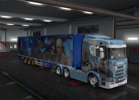 Мод Скин Witcher для Scania S и прицепа SCS версия 1.0 для Euro Truck Simulator 2 (v1.36.x, 1.37.x)