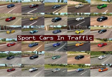 Мод Sport Cars Traffic Pack версия 5.2 для Euro Truck Simulator 2 (v1.35.x, 1.36.x)