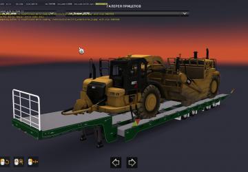 Мод Тяжёлые негабаритные трейлеры с техникой версия 1.0 для Euro Truck Simulator 2 (v1.32.x, 1.33.x)