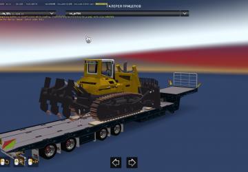 Мод Тяжёлые негабаритные трейлеры с техникой версия 1.0 для Euro Truck Simulator 2 (v1.32.x, 1.33.x)