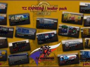 Мод TZ Express Trailers Pack версия 10.01.17 для Euro Truck Simulator 2 (v1.26)
