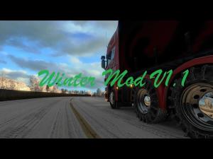 Мод Winter Mod версия 1.1 для Euro Truck Simulator 2 (v1.28.x)