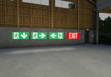 Мод Exit Sign (Prefab*) версия 1.0.0.0 для Farming Simulator 2019 (v1.7.x)