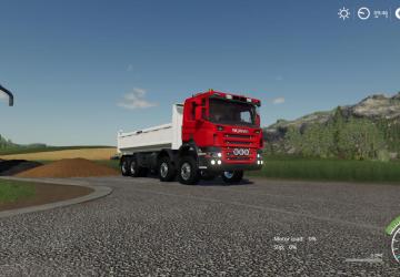 Мод Scania 8x4 версия 2.0.2.0 для Farming Simulator 2019 (v1.6.0.0)