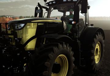Мод John Deere 6R Black Edition версия 1.0.0.0 для Farming Simulator 2022